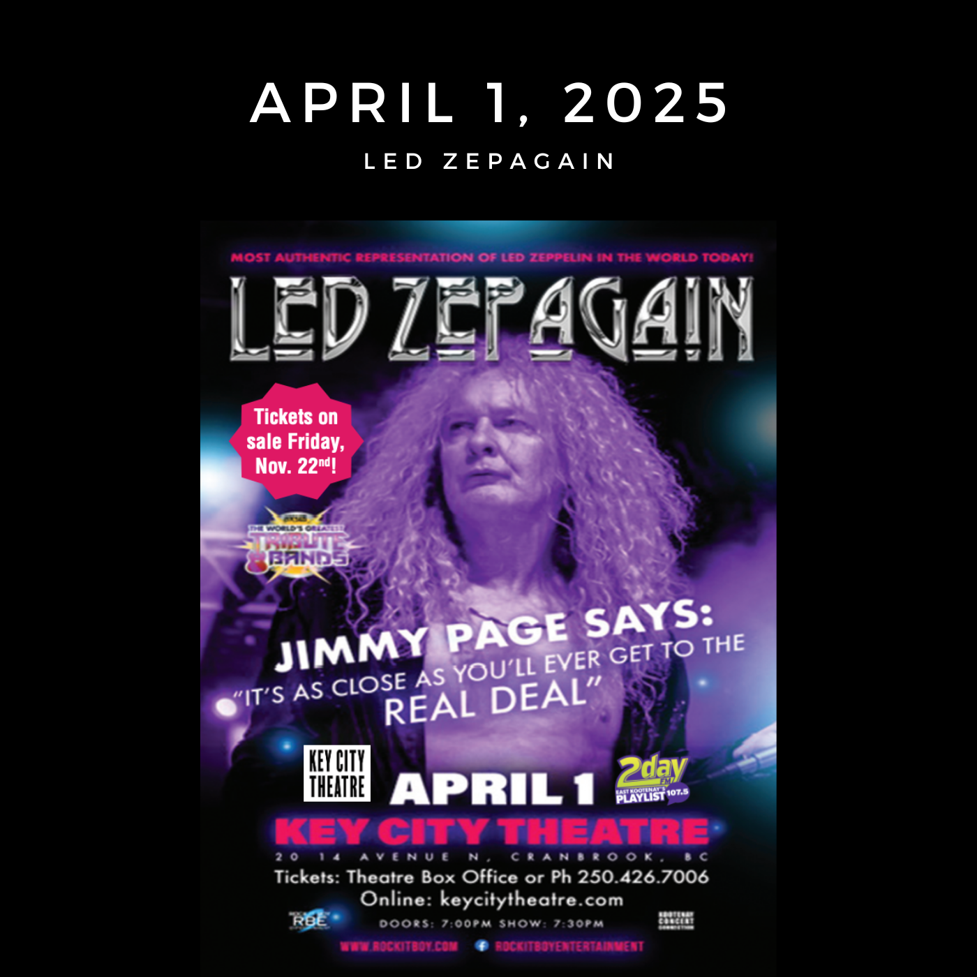 Led Zepagain — Key City Theatre